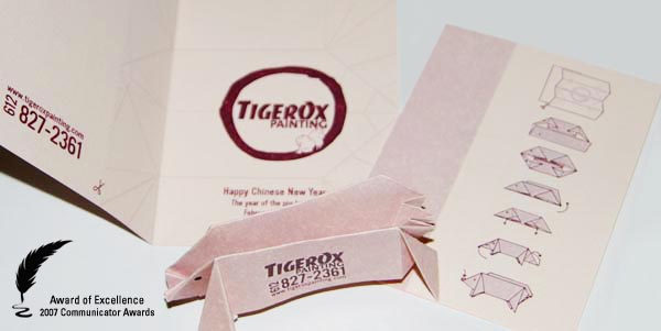 TigerOx Painting / Year of the Pig Greeting Card