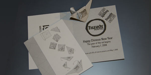 TigerOx Painting / Year of the Rat Greeting Card